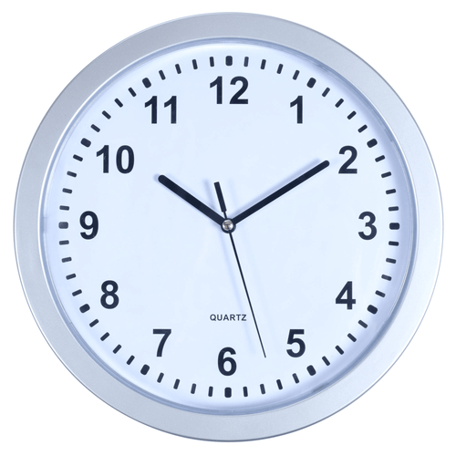 Silver Wall Clock with Hidden Safe - 10 inches by 10 inches EasyOptionXY LLC