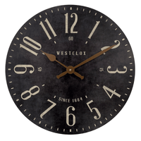 Vintage 15.5" MDF Analog Quartz Accurate Black Wall Clock by Westclox EasyOptionXY LLC
