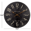 Vintage 15.5" MDF Analog Quartz Accurate Black Wall Clock by Westclox EasyOptionXY LLC
