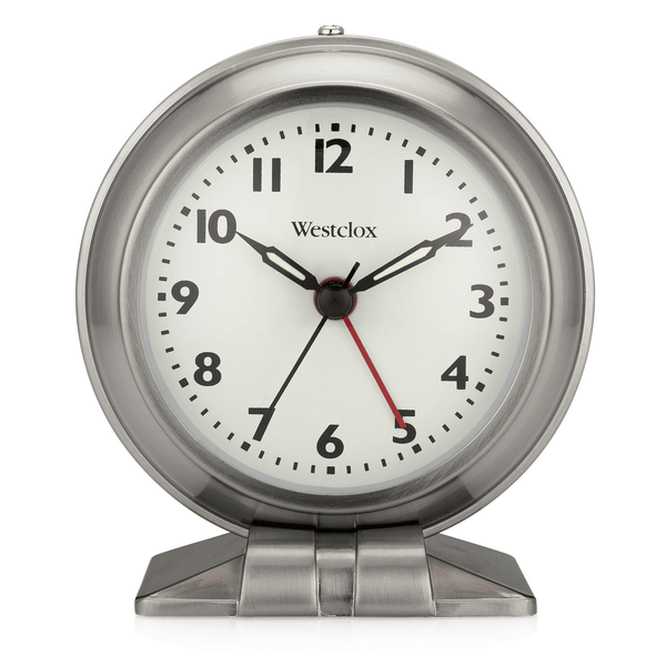 Westclox Silver Metal Analog Alarm Clock - Sleek and Elegant, with Precision Timekeepin EasyOptionXY LLC