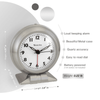 Westclox Silver Metal Analog Alarm Clock - Sleek and Elegant, with Precision Timekeepin EasyOptionXY LLC