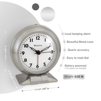 Westclox Silver Metal Analog Alarm Clock - Sleek and Elegant, with Precision Timekeepin EasyOptionXY LLC