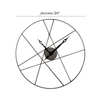 CosmoLiving by Cosmopolitan 24" Black Metal Open Frame Round Wall Clock EasyOptionXY LLC