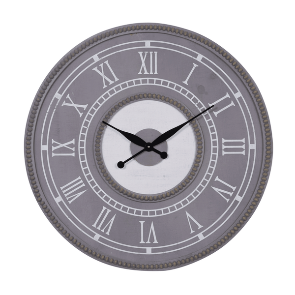 DecMode 30" Gray Wood Wall Clock EasyOptionXY LLC