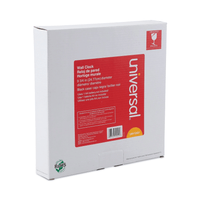 Universal UNV10421 9.75 in. Bold Font Round Wall Clock - Black EasyOptionXY LLC