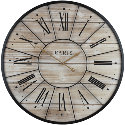 Sorbus Oversized Clock: Roman Numerals, French Paris Farmhouse D¨¦cor, 24' Round EasyOptionXY LLC