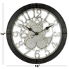 Westclox 16" Brown/Bronze Gears Analog QA Wall Clock-Model 32947 EasyOptionXY LLC