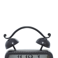 DecMode 9" Black Glass Bell Top Clock, Set of 2 EasyOptionXY LLC