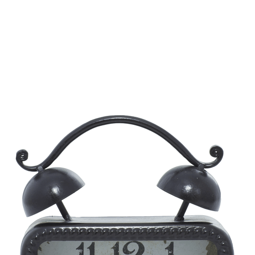 DecMode 9" Black Glass Bell Top Clock, Set of 2 EasyOptionXY LLC