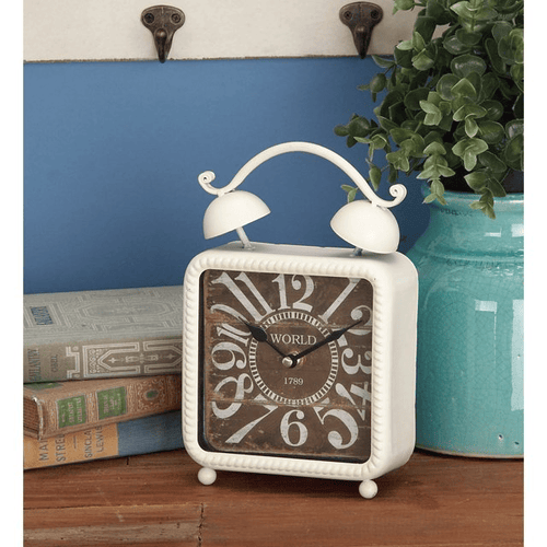 DecMode 9" Black Glass Bell Top Clock, Set of 2 EasyOptionXY LLC