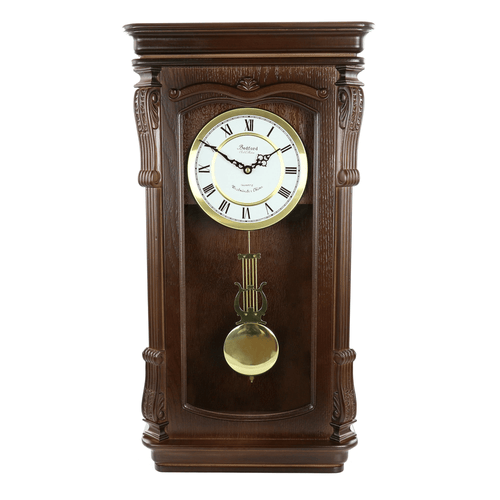 Bedford Clock Collection Chestnut Chiming Pendulum Wall Clock EasyOptionXY LLC
