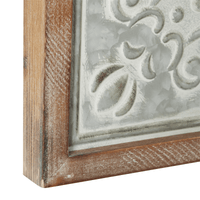 DecMode 36" Brown Metal Scroll Wall Clock with Embossed Metal EasyOptionXY LLC