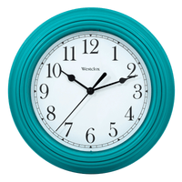 Westclox 9 inch Teal Round Simplicity Analog QA Wall Clock EasyOptionXY LLC