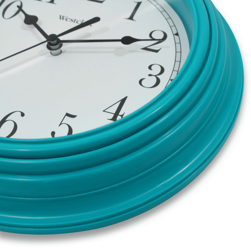Westclox 9 inch Teal Round Simplicity Analog QA Wall Clock EasyOptionXY LLC