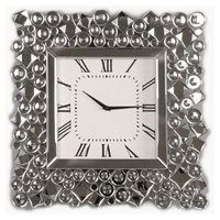 ACME Kachina Wall Clock in Mirrored and Faux Gem EasyOptionXY LLC