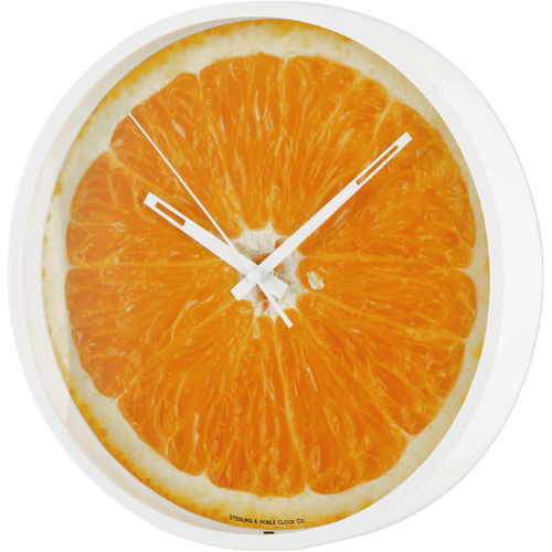 Mainstays 11.5" Round Indoor Photo Realistic Orange Fruit Analog Wall Clock with Quartz Movement EasyOptionXY LLC