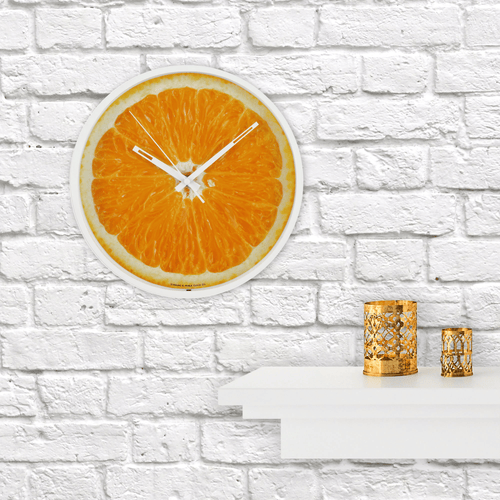 Mainstays 11.5" Round Indoor Photo Realistic Orange Fruit Analog Wall Clock with Quartz Movement EasyOptionXY LLC