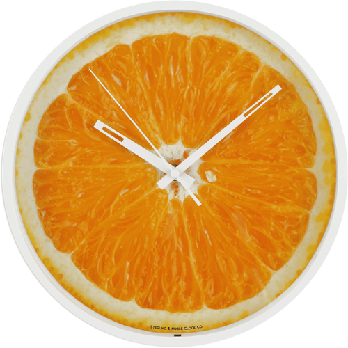 Mainstays 11.5" Round Indoor Photo Realistic Orange Fruit Analog Wall Clock with Quartz Movement EasyOptionXY LLC