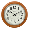 Traditional 12.5' Brown Wood Analog QA Wall Clock with Quiet Sweep Movement and Decorative Metal Hands. EasyOptionXY LLC