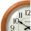Traditional 12.5' Brown Wood Analog QA Wall Clock with Quiet Sweep Movement and Decorative Metal Hands. EasyOptionXY LLC