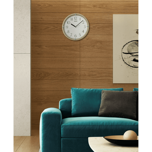 Seiko 12" Kuota Round Wall Clock, Golden Color Frame, Analog, Quartz, Battery Operated, Traditional QHA007GLH EasyOptionXY LLC