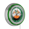 University of Miami Chrome Double Rung Neon Clock - Honeycomb EasyOptionXY LLC