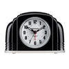 Crosley Black Vintage Art Deco Analog QA Desk or Bedside Alarm Clock, Non-Ticking with Backlight EasyOptionXY LLC
