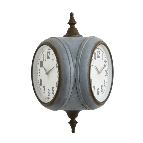 Creative Co-Op Metal Double Sided Wall Clock EasyOptionXY LLC