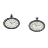DecMode 12"H, 11"W Cream Metal Pocket Watch Style Wall Clock (2 Count) EasyOptionXY LLC