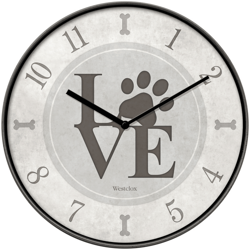 Westclox Gray Love Paws 10" Analog QA Wall Clock - Cute and Stylish Timekeeping for Animal Lovers. EasyOptionXY LLC