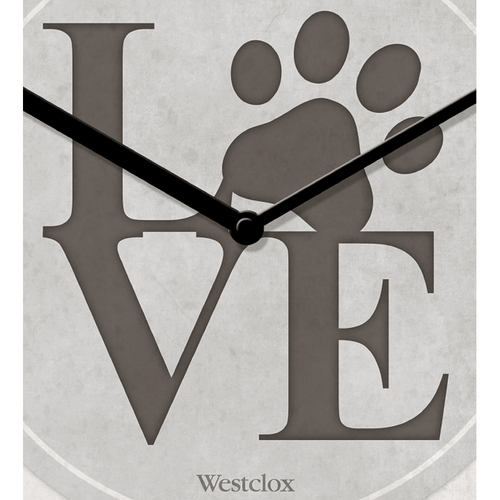 Westclox Gray Love Paws 10" Analog QA Wall Clock - Cute and Stylish Timekeeping for Animal Lovers. EasyOptionXY LLC