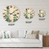 Designart 'Green Eucalyptus Branch' Tropical Wood Wall Clock(Size 16" x 16") EasyOptionXY LLC