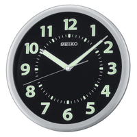 Seiko 10.25-in Glow in the Dark Wall Round Wall Clock Quartz Analog QXA435SLH EasyOptionXY LLC