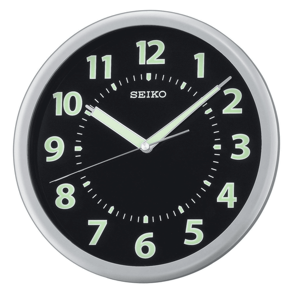 Seiko 10.25-in Glow in the Dark Wall Round Wall Clock Quartz Analog QXA435SLH EasyOptionXY LLC