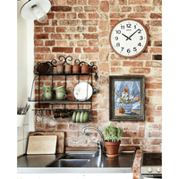 Seiko 16" Ukan Round Brown Wall Clock, Traditional Analog Quartz QXA799BRH EasyOptionXY LLC