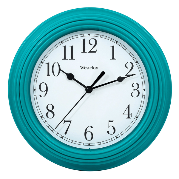 Westclox 9 inch Teal Round Simplicity Analog QA Wall Clock EasyOptionXY LLC