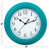 Westclox 9 inch Teal Round Simplicity Analog QA Wall Clock EasyOptionXY LLC