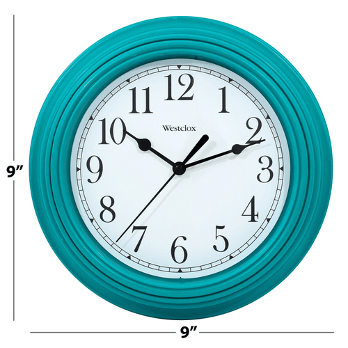 Westclox 9 inch Teal Round Simplicity Analog QA Wall Clock EasyOptionXY LLC