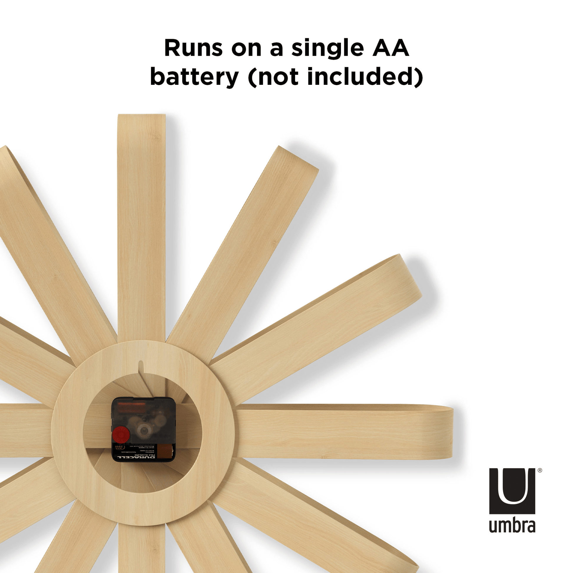 Umbra Ribbonwood Wall Clock EasyOptionXY LLC