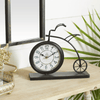 DecMode 12" Brown Metal Bike Clock EasyOptionXY LLC