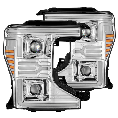 AlphaRex 20-22 Ford Super Duty LUXX-Series LED Projector Headlights Chrome OffRoadUSA.com
