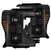 AlphaRex 20-22 Ford Super Duty LUXX-Series LED Projector Headlights Alpha Black OffRoadUSA.com