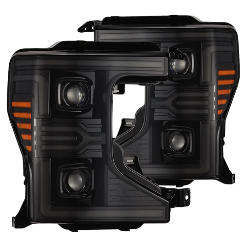 AlphaRex 20-22 Ford Super Duty LUXX-Series LED Projector Headlights Alpha Black OffRoadUSA.com