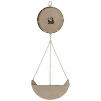 Woven Paths 16.25" x 8" x 42" Hanging Produce Scale Wall Clock in Distressed White EasyOptionXY LLC