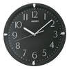 Seiko 12" Quartz Traditional Round Black Analog Quartz Wall Clock, QHA007KLH EasyOptionXY LLC