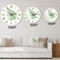 Designart 'Tropical Leaf Of Monstera Iii' Farmhouse Wall Clock(Size 36" x 36") EasyOptionXY LLC