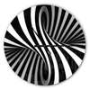 Designart 'Black and White Spiral ' Modern wall clock(Size 23" x 23") EasyOptionXY LLC
