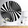 Designart 'Black and White Spiral ' Modern wall clock(Size 23" x 23") EasyOptionXY LLC