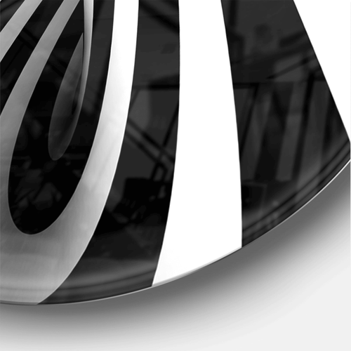 Designart 'Black and White Spiral ' Modern wall clock(Size 23" x 23") EasyOptionXY LLC
