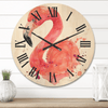 Designart 'Abstract Portrait of Pink Flamingo I' Farmhouse Wood Wall Clock(Size 16" x 16") EasyOptionXY LLC